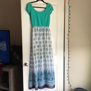 Short sleeve maxi dress